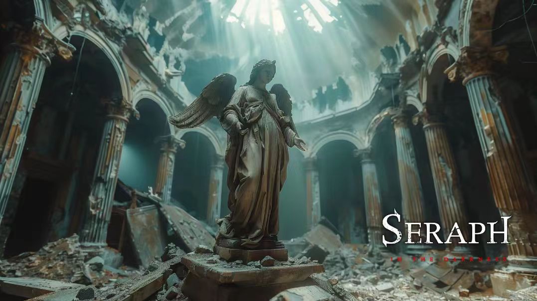 Angel Sculpture in Ruins